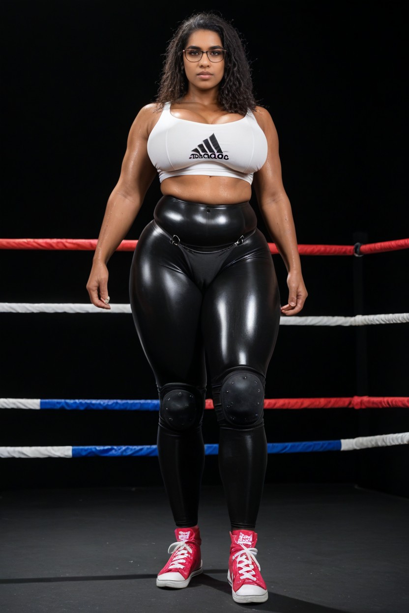 Shiny Latex Top, Tight Waist, Fermer Porno IA Indien