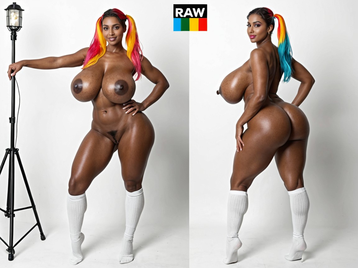 18+, Hyper Long Nipples, Hyper Sized Breasts Indian AI Porn
