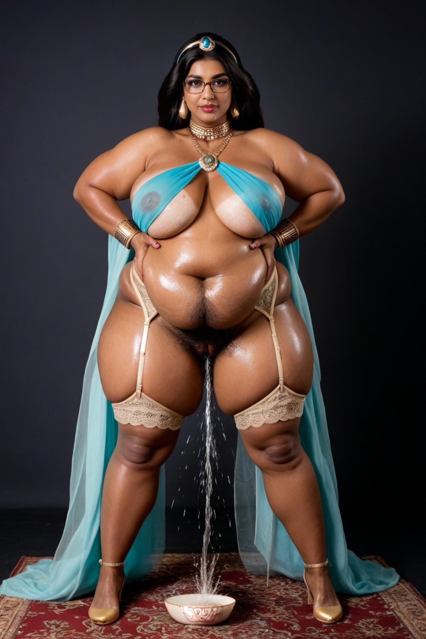 Grey Stockings, Oriental Carpet, Fat Calves Indian AI Porn