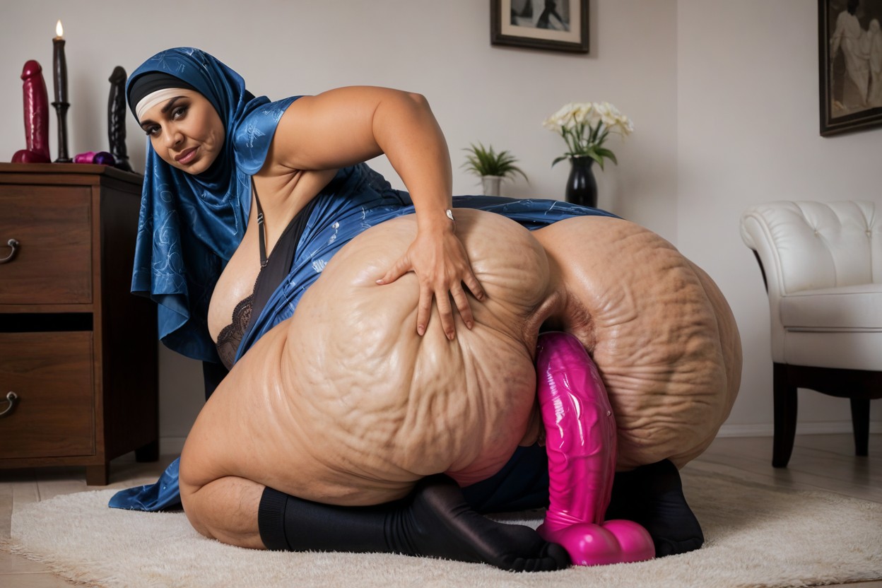 Sagging Breast, Pervertedly Insidious Glare, Slight Profile View Indian AI Porn