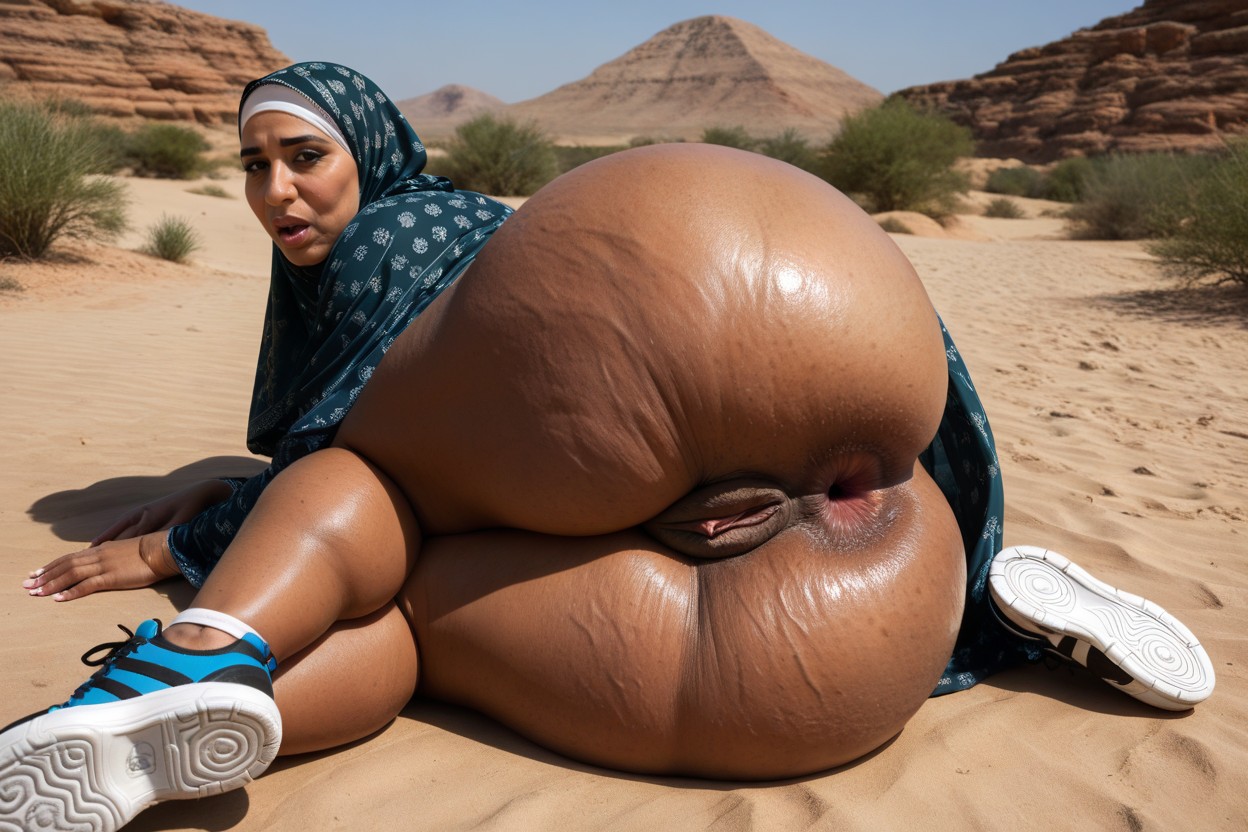 Looking At Viewer Sport Sneakers, Hyper Enormous Juicy Donkey Ass, Show Both Women Porno IA Indien