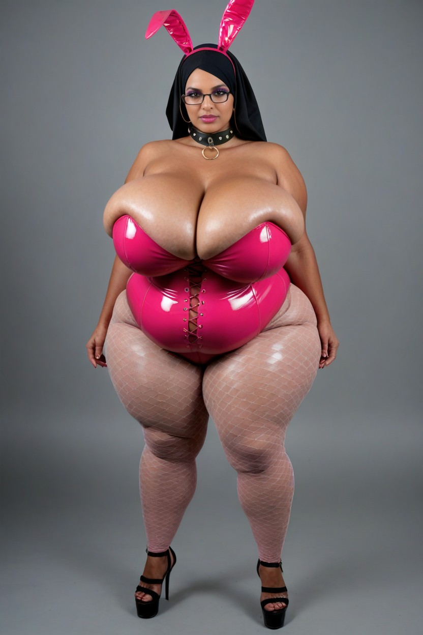 Bunny Ears, Horny, Imperfect Chubby Chunky Body Porno IA Indien