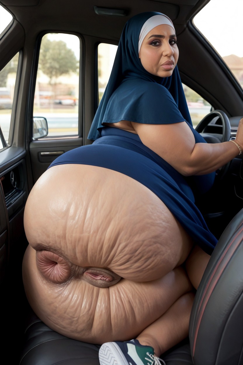 Extremely Dark Skin, Wrinkles, Hyper Enormous Juicy Donkey Ass Porno IA Indien