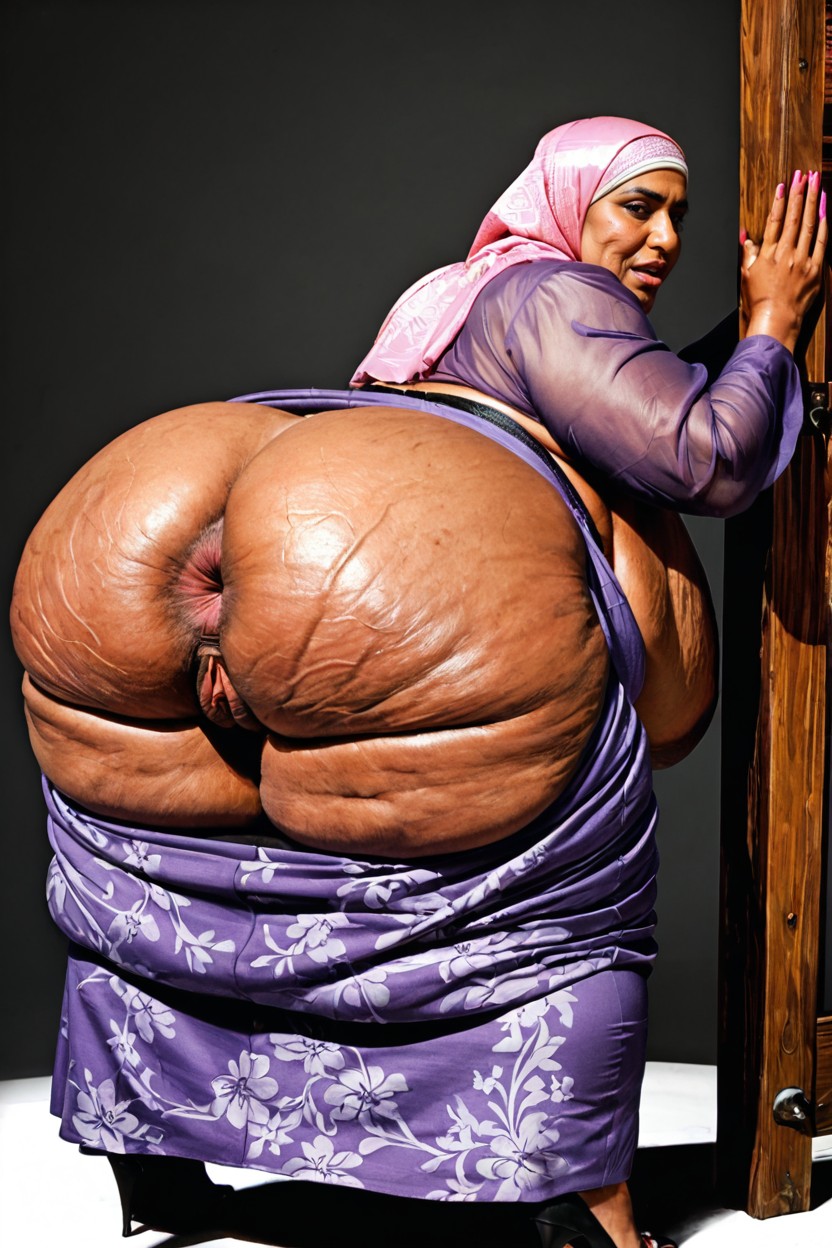 Morbidly Obese, Veiny Shelf Ass, Strong Facial Features Indian AI Porn