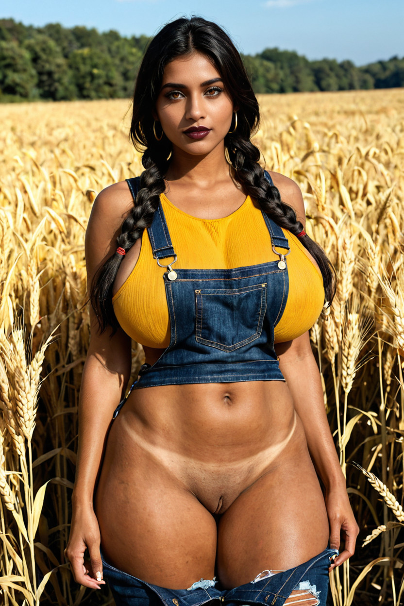 Professional Lighting, Hyper-realistic Wide-angle Portrait, Breasts Bigger Than Body Indian AI Porn