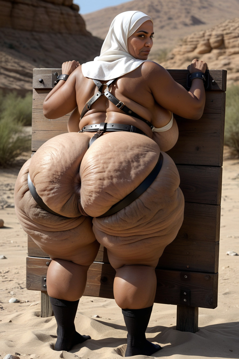 Extremadamente Pesado En La Parte Inferior, Long Breast, Hyper Obese Booty Porno indio IA