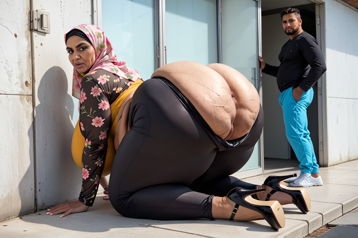 Ass Bigger Than Torso, Chunky Milf Body, Heavy Makeup Indian AI Porn