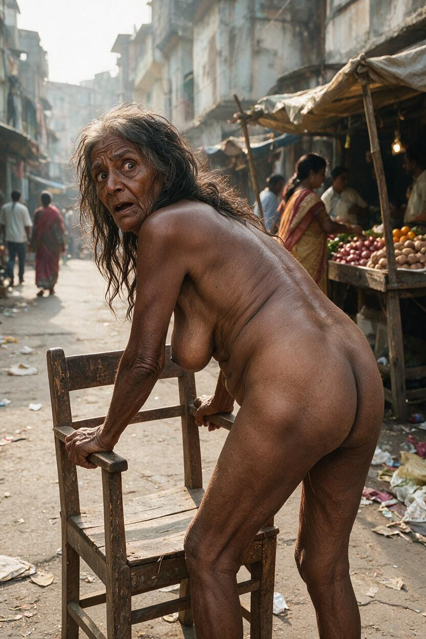 Elder Messy Skin, Ultra Realistic Picture, Largo Porno indio IA